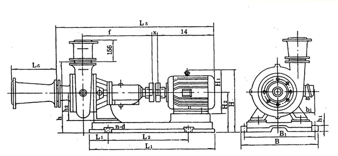PW、PWF型懸臂式離心污水泵